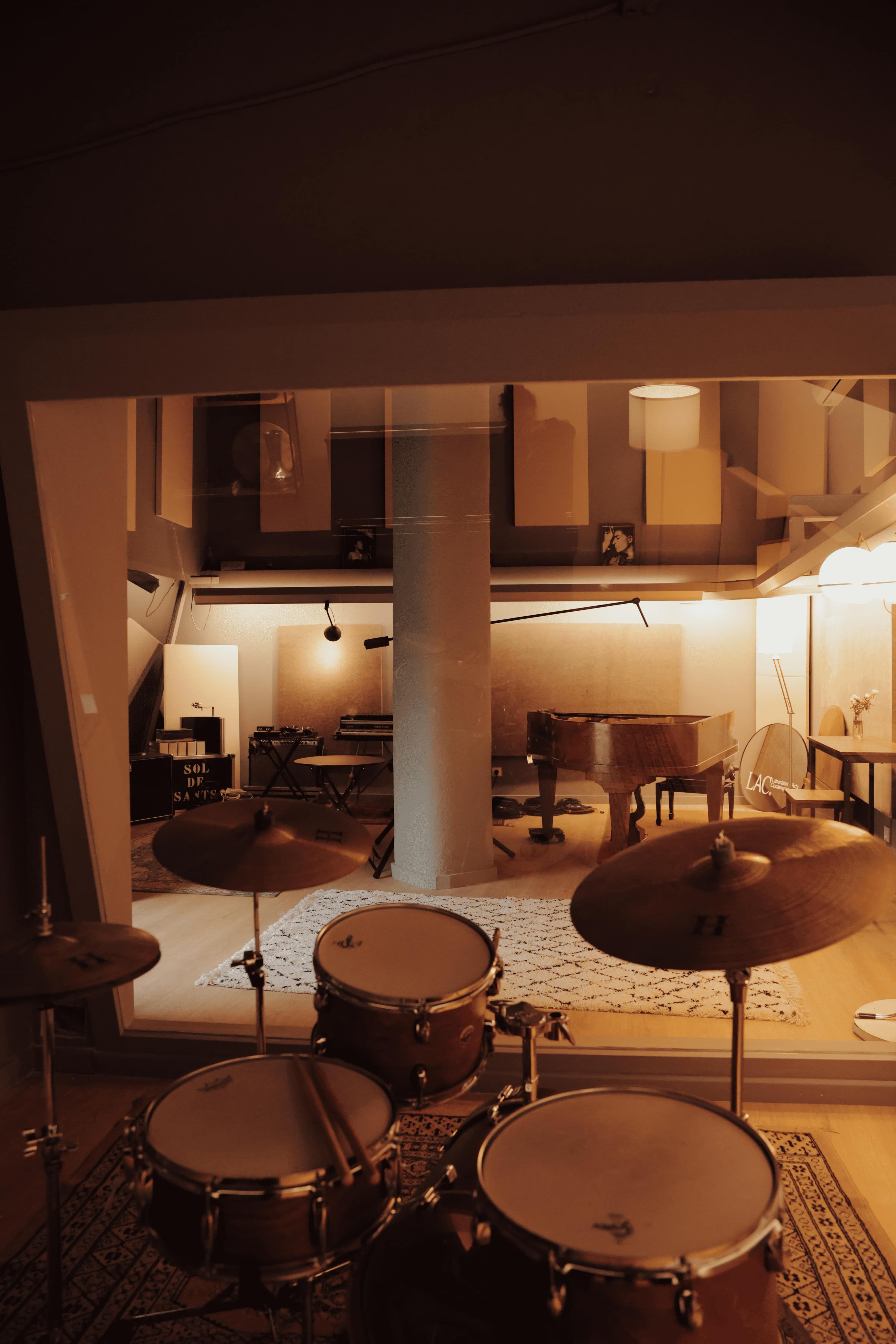 Interior view of the recording studio at Sol de Sants LAC