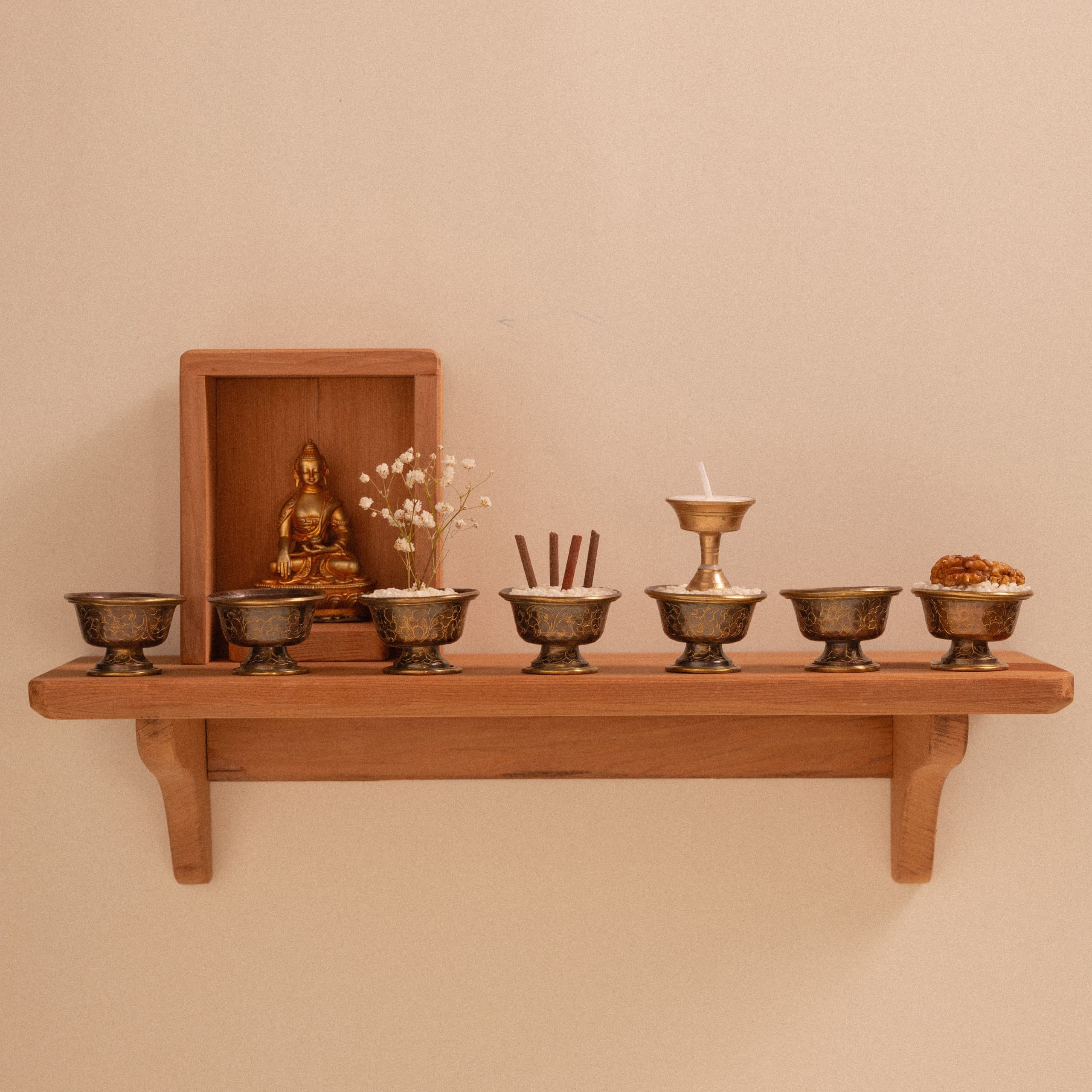 Red cedar altar with portable chapel